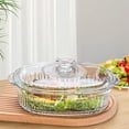 thumbnail image 6 of WhiteRhino 2.8L/3Qt Glass Casserole Dish with Lid,Oval Glass Baking Container for Oven Cooking,Kitchen Storage, 6 of 9