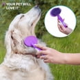 thumbnail image 2 of Cepillo de Cerdas Redondas Morado para Perros y Gatos para Cuidado Suave, 2 of 9