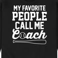 thumbnail image 3 of Instant Message - My Favorite People Call Me Coach - Men's Crew Neck Fleece Pullover, 3 of 6