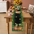 thumbnail image 2 of St. Patrick's Day Table Runner - 90 Inch Long Green Lucky Shamrocks Harp Beer Black Cotton and Linen Blended Dress Scarves Farmhouse Table Runner for Kitchen Dining, Coffee Table, 13" x 90", 2 of 8