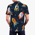 thumbnail image 6 of Wukai Spaceships and Stars Men’s Polo Shirts,Quick-Dry Athletic Shirt,Classic Fit Shirts-3X-Large, 6 of 8