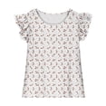 thumbnail image 4 of IFNWSV Girls T Shirts Kids Camouflage Shirts Cute Ruffle Sleeve Crew Neck Casual Tees Suit for 3-15 Years Red 4 Years, 4 of 7