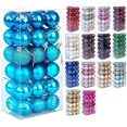 thumbnail image 1 of Bola de Navidad Bola de decoración de árbol de Navidad inastillable Adornos de bolas de Navidad Bola de decoración de fiesta de boda de vacaciones 1,6 "(4 cm) Juego de 36 piezas (azul, 1 of 4