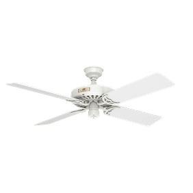 Hunter 52 Hunter Original Damp Rated Matte Black Ceiling Fan With Pull Chain