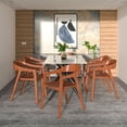 thumbnail image 4 of LeisureMod Rivo Series Modern Dining Chair in Oak Wood Contemporary Kitchen Accent Armchair for Kitchen and Living Room in Dark Natural, 4 of 8