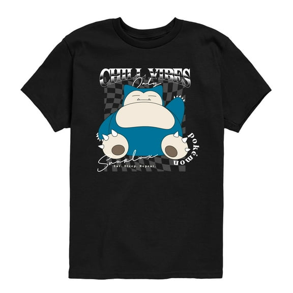 Pokemon - Snorlax Chill Vibes - Youth Boys Short Sleeve Graphic T-Shirt