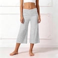 thumbnail image 4 of Oiyii Girls Summer Pants Solid Pleated Waist Wide Leg Boggy Cropped Pants, Sizes 5-14Y, 4 of 8