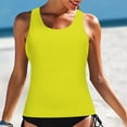 thumbnail image 2 of Buigttklop Tankini Swimsuits for Women,Women Classic Print High Neck Tops Bathing Suit Tops for Tank Tops Swimsuits, 2 of 5