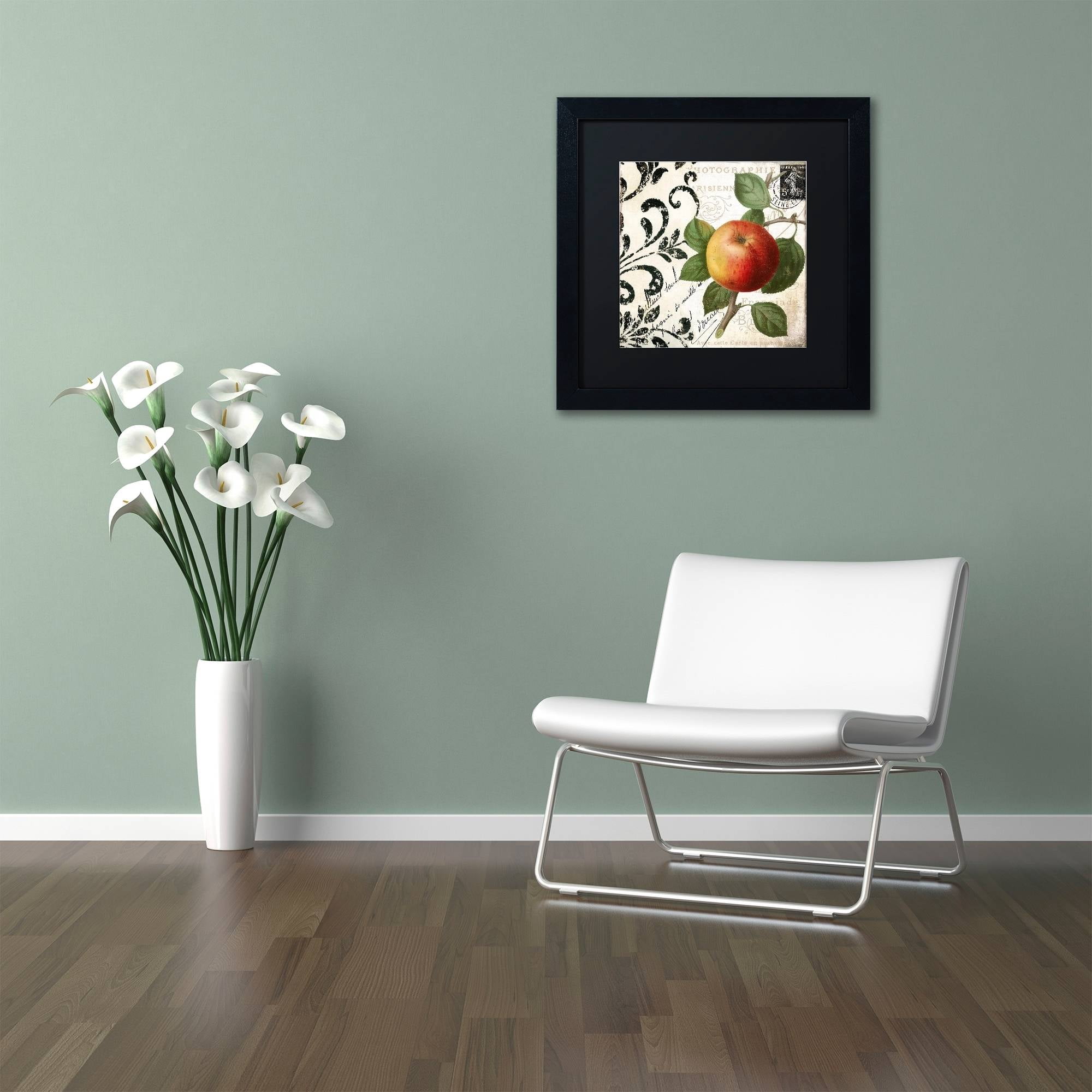 Trademark Fine Art "Les Fruits Jardin IV" Canvas Art by Color Bakery Black Matte, Black Frame