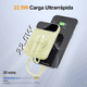 thumbnail image 4 of Power Bank Inalámbrica Magnética 10000mah Binli H28c,tipo-c 20w Y Usb-a Qc 22.5w Belug, Amarilla, 4 of 5
