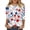Red-vacation tops, variant on YFNNUP 4th of july Shirts for Women 3/4 Length Sleeve Tunic Tops Patriotic American Flag Round Neck Shirt 2026 Independence Day Gift Red XXXL