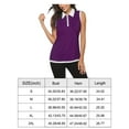 thumbnail image 7 of ADREAMLY Women Golf Shirts Sleeveless Tennis Polo Shirt Zip Up Sports Tank Tops, 7 of 7