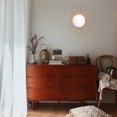 thumbnail image 3 of Oubit 40cm Hanging Mirror Rattan Sunflower Circular Wall Mirror Decor Boho Wicker Dressing Makeup Mirrors, 3 of 8