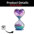 thumbnail image 3 of Valentine's Day Table Decorations 2D Acrylic Hourglass Rotating Standing Ornament,Modern Figurine Decorations for Wedding Anniversary Her Him Couple Engagement,Gifts for Hourglass Lovers-purple, 3 of 6