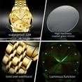 thumbnail image 6 of OLEVS Watches for Men Business Dress Analog Quartz Two Tone Gold Plated Stainless Steel Classic Digital Waterproof Luminous Date Casual Mens Wrist Watches Reloj Para Hombre, 6 of 10