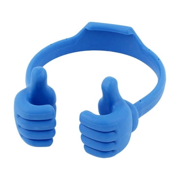 Uxcell 4.5" x 3.7" x 1.8" Cute Thumb Phone Stand Bracket Holder Mount for Cell Phone Tablet Plastic Blue