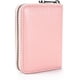 thumbnail image 1 of (A-Bean Pink) - Tarjetero de piel auténtica con bloqueo RFID, funda segura para tarjetas de identificación, cartera con cremallera (A-Bean Pink), 1 of 1