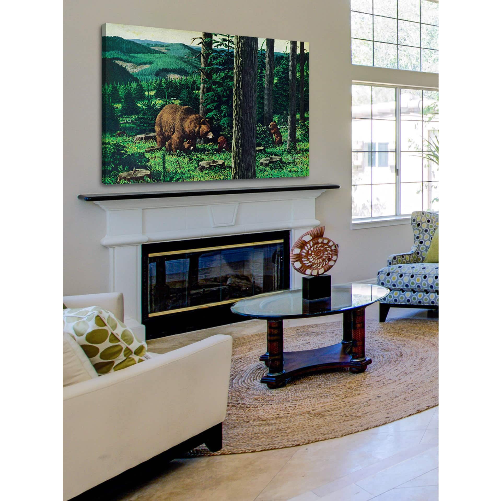 Marmont Hill "Mama and Cubs" Painting Print on Wrapped Canvas