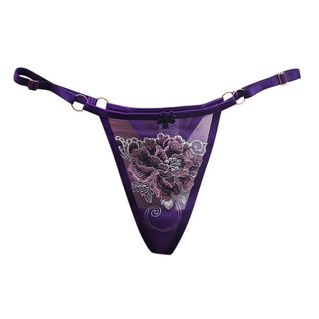 

Underwear Women Bikini Seamless Adjustable Low Waist Ultra Thin See Through Mesh Thong Womens Panties