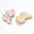thumbnail image 2 of Alloy Enamel Pendants Cadmium Free & Lead Free Light golden Cat with Heart Charm White 19.5x17.5x1.5mm Hole: 1.6mm, 2 of 3