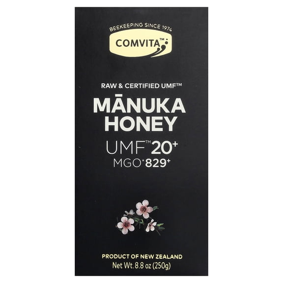 Comvita Certified UMF 20 (MGO 829 ) Raw Manuka Honey, Rare, Ultra Premium Grade, Wild, Unpasteurized, Non-GMO Superfood I 8.8 oz