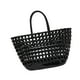 thumbnail image 1 of Bolso tote tejido para mujer, elegante, de gran capacidad, con asa superior, ideal para ir al trabajo o para citas. Negro, 1 of 9