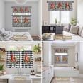 thumbnail image 6 of Christmas Cardinal Bird Kitchen Curtains Sets for Windows 36 Inch Length, White Black Plaid Pine Branch Snow Rod Pocket Window Treatments Tier Curtains and Valances Set for Bedroom/Bathroom, 6 of 8