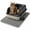 Black, variant on XL Stainless Steel Cat Litter Box with High Sides, 35 x 24 in Mat and Scoop, Dark Gray
