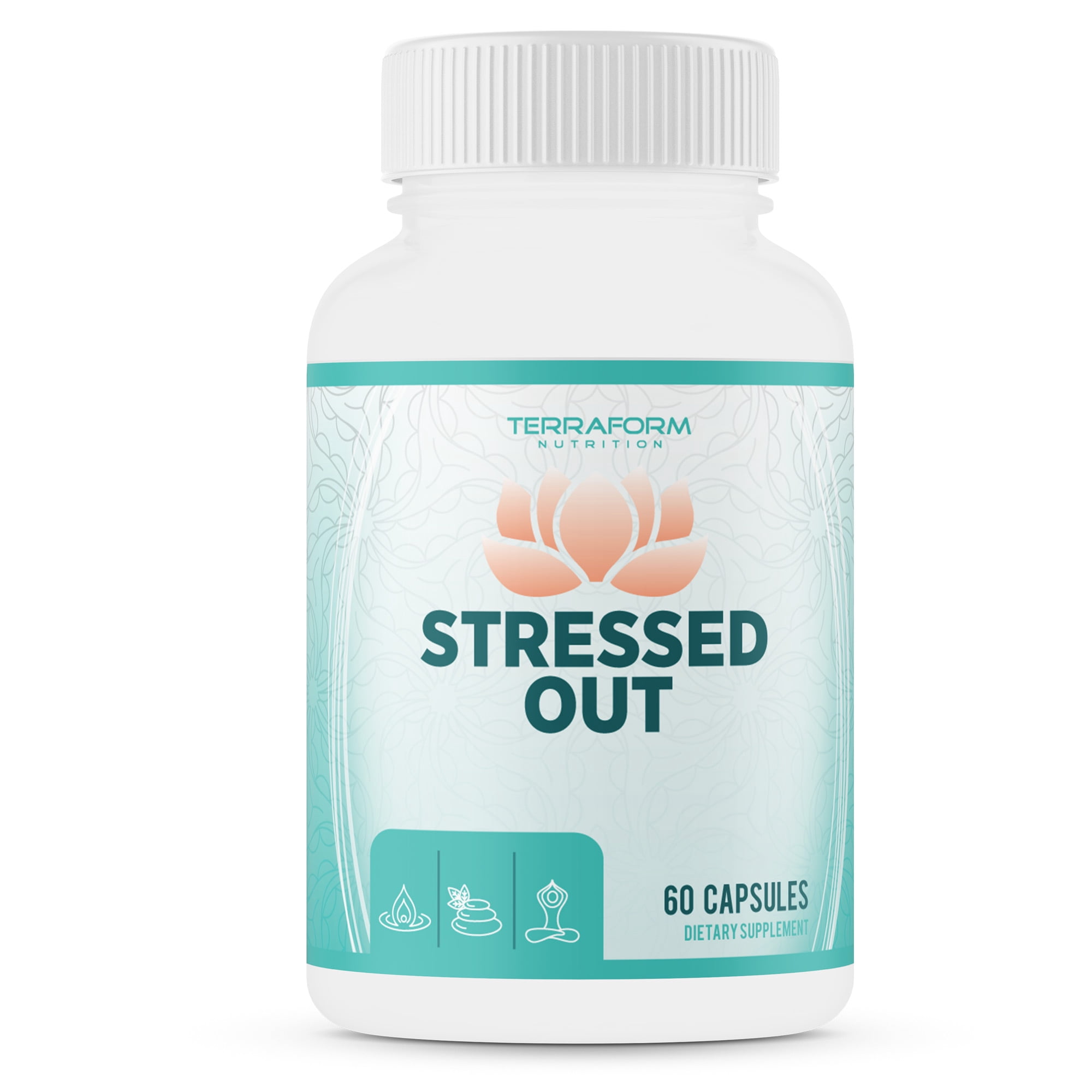 Stressed Out – Natural Stress & Anxiety Relief Aid Supplement – 60 Capsules – USA Made – 1 Month Supply