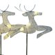 thumbnail image 4 of Decoración Navideña para el Jardín, Juego de 3 Renos Blancos Preiluminados con Luces Blancas, de Pie Iluminado con Purpurina, 4 of 6