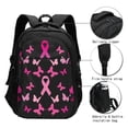 thumbnail image 3 of Disketp Breast Cancer Mochila de Viaje Estampada para Laptop con Puerto de Carga USB, Mochila Impermeable para Computadora – Regalo para Hombres y Mujeres, 3 of 7
