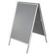 thumbnail image 6 of M&T Displays Silver Sandwich Board, 22x28 Inches Poster Sidewalk Display, 1" Aluminum profile, A-Frame with Header Menu Board, Double Sided, Polystyrene Backing, Mitered Corner, 6 of 8