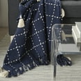 thumbnail image 3 of Nourison Life Styles Navy Decorative Throw Blanket , 50" X 60", 3 of 5
