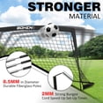 thumbnail image 3 of BOHEN 5x3ft Portable Soccer Goal for Kids Backyard with Carry Bag - Easy Folding Lightweight Fun for Outdoor Indoor Training Games for Teen Youth Adult (Black, 5x3 FT, 1 Pack), 3 of 9