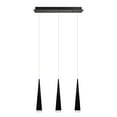 thumbnail image 2 of Aspen Creative 61068-2 Adjustable LED Three-Light Hanging Pendant Ceiling Light, Contemporary Design in Black Finish, Metal Shade, 23" Wide, 2 of 7