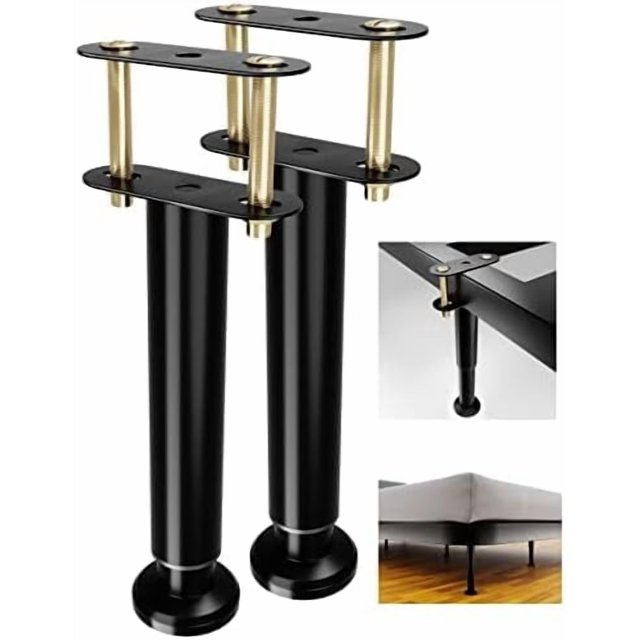 vfytbgnhj Pieds de Support de Cadre de Lit Réglables Métal Lattes Centrales de Lit Pied de Support Lourd Mise à Niveau sous le Lit Kit de Renforcement de Lattes de Lit Pieds de Support pour Remplacement de Cadre de Lit et Plus