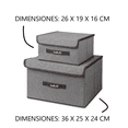 thumbnail image 4 of Cajas Organizadoras 4 Units De Tela Plegable C/ Tap Topon Lab.G Gris, 4 of 4