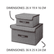 thumbnail image 4 of Cajas Organizadoras 4 Units De Tela Plegable C/ Tap Topon Lab.G Gris, 4 of 4
