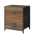 thumbnail image 4 of Mainstays 2 Drawer Fabric Storage Nightstand for Bedroom, Walnut, 4 of 9
