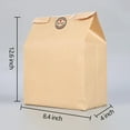 thumbnail image 3 of 25 Packs Large Paper Bread Bags for Homemade Bread, Kraft Paper Bakery Bags with Window for Sourdough Toast Packing Storage, Baked Loaf Gifting Bag Bonus Label Seal Stickers 12.6x8.3x4.0 inch, 3 of 5