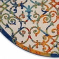 thumbnail image 3 of 8â€™ Round Rainbow Colored Indoor Outdoor Area Rug, 3 of 8