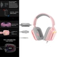 thumbnail image 4 of Sobre la oreja Auriculares para juegos Auriculares Orejeras suaves Estéreo Rosa 35 mm Baoblaze Auriculares para juegos con cable, 4 of 8