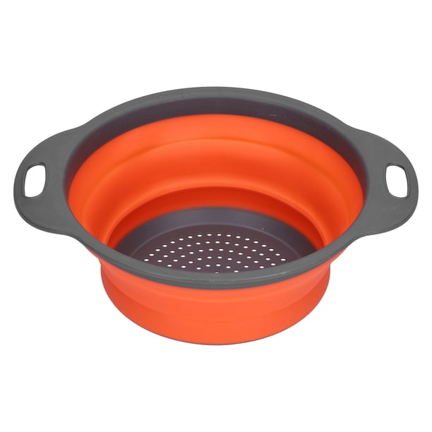 Cesta de lavado de cocina BuyWeek Cesta de drenaje de silicona redonda plegable