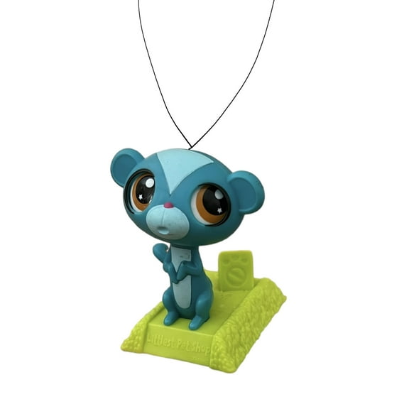 Littlest Pet Shop Sunil Nevla Blue 2” Holiday Christmas Tree Ornament Figure Figurine Dangler Rare New