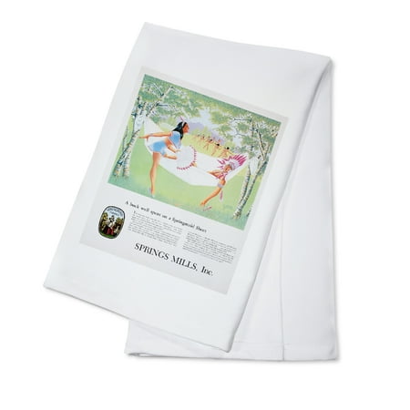 1950 Kitchen Springs Mills - A Buck Well Spent Vintage Poster (artist: Turner) c. 1950 (100% Cotton Kitchen Towel) ()