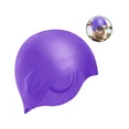 thumbnail image 1 of Gorro de baño para mujeres y hombres con cabezas medianas o grandes. Ideal para adultos, niños mayores, niños y niñas. Clip nasal gratuito. Púrpura, 1 of 5