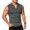 Grey, variant on Workout Tank Men's Summer V Neck Solid Vertical Sleeveless Casual Outdoor Tunic Jacket White M