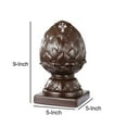 thumbnail image 5 of Ceramic Artichoke Bookends on Square Base, Pair of 2, Brown- Saltoro Sherpi, 5 of 5