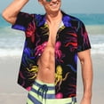 thumbnail image 6 of Men's Funky Hawaiian Shirt Short Sleeve Button Down Shirts Beach Party Holiday, 6 of 8