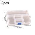 thumbnail image 2 of Plastic Organizer Container Storage Box Adjustable Divider Removable Grid Compartment for Jewelry Beads Earring Tool Fishing Hook Small Accessories, 2 of 5